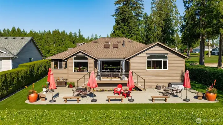 Enjoy your own back yard oasis with a custom Trex deck that was added in 2024 with 10x10 Malcomb Louvered Pergola with shade screens. Extended patio for extra added sitting areas and space for entertaining.
