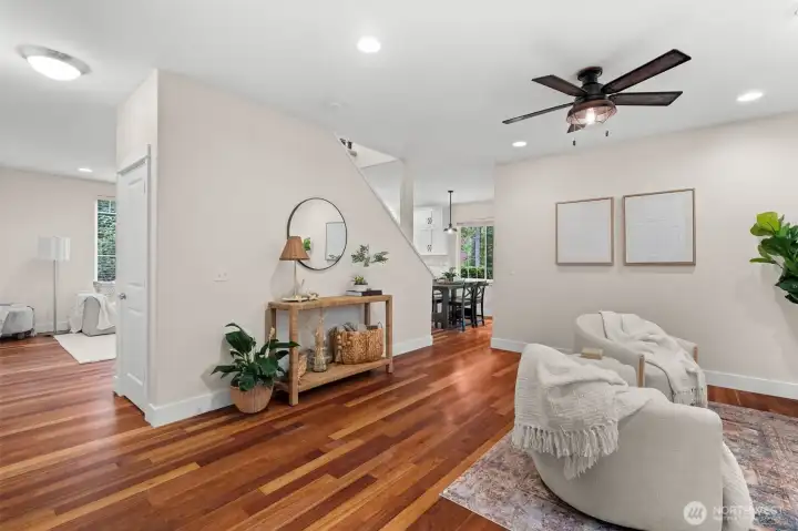 Bright and Beautiful entry room leading to the kitchen