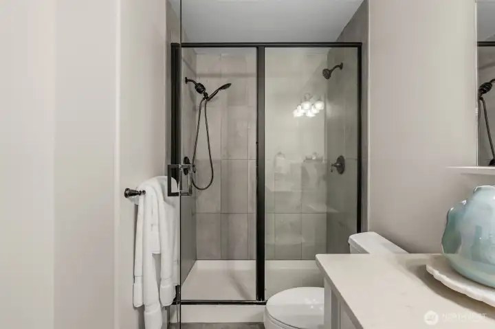 with walk in shower