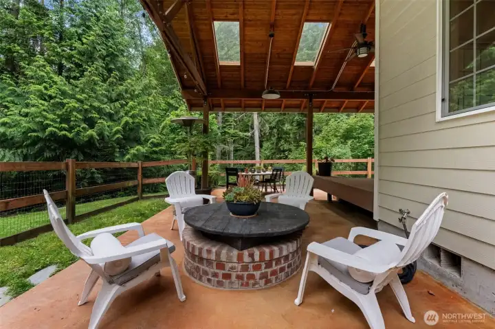built in fire pit