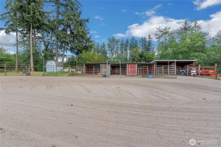 Stalls and tack room