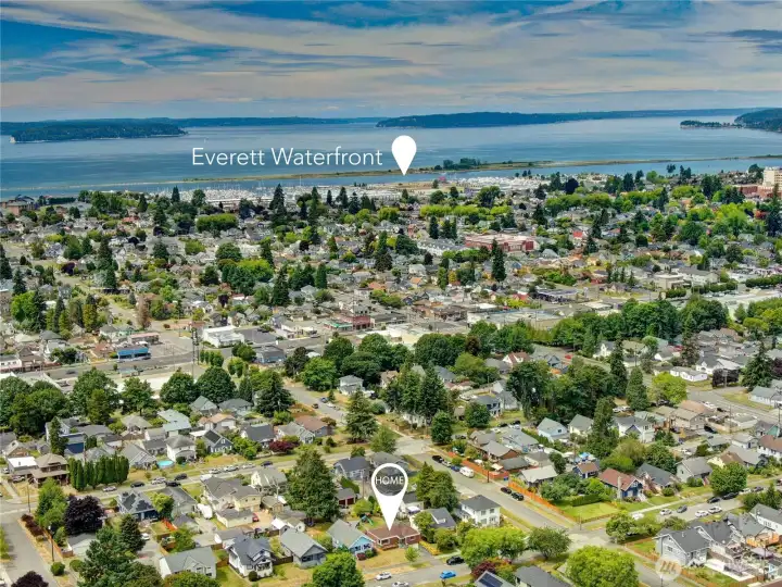 Aerial image looking Northwest toward the gorgeous Everett Waterfront - just minutes from this home! Aerial image looking Northwest toward the gorgeous Everett Waterfront - just minutes from this home!