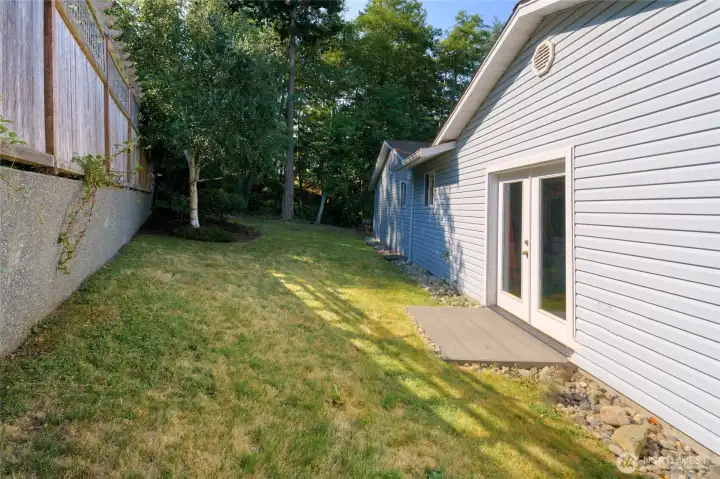 Backyard - very private setting.