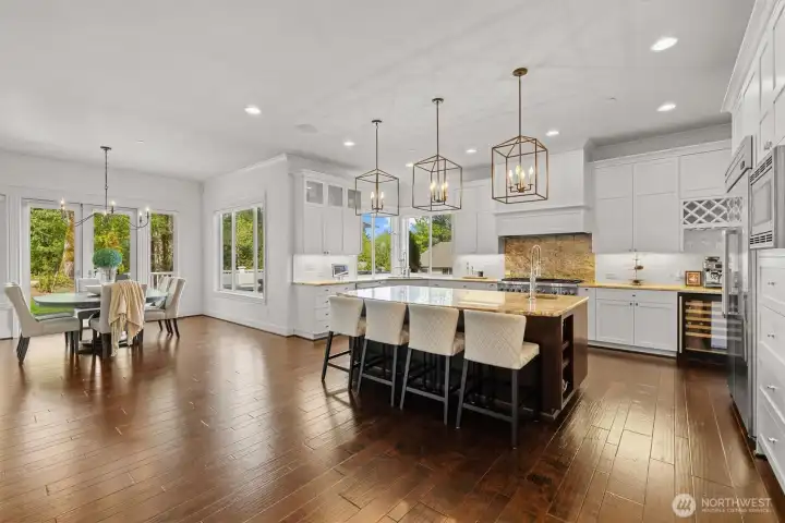 Kitchen with dining space Kitchen with dining space