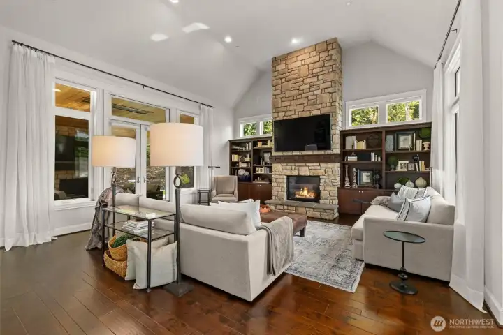 Family room with fireplace Family room with fireplace