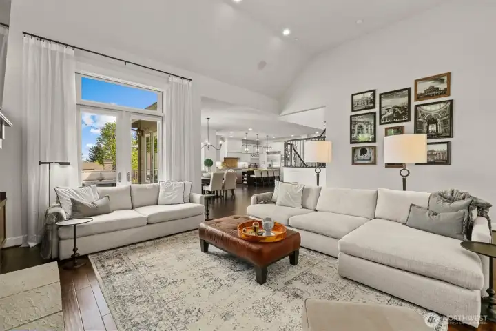 Comfortable family room lots of light Comfortable family room lots of light