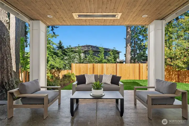 Secluded Outdoor Covered Living Area with BBQ hook-up Secluded Outdoor Covered Living Area with BBQ hook-up