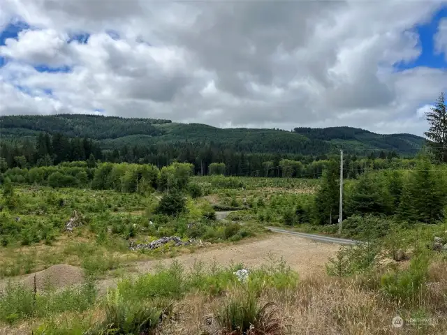 The valley below