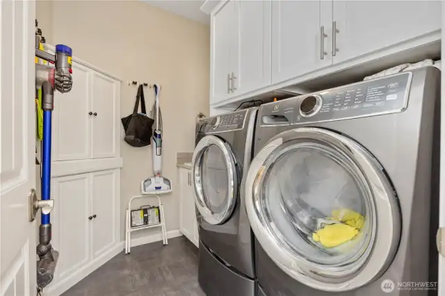 Laundry with added storage.