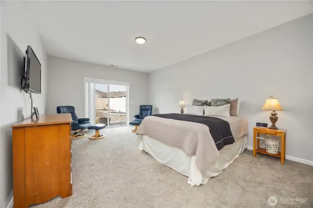 Primary suite is large enough to accommodate seating area.