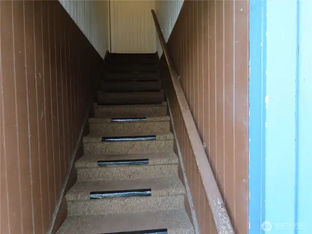 Stairs to get up to the 2nd floor