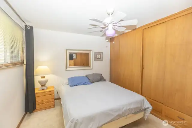 Bedroom 2 showing wall of built ins