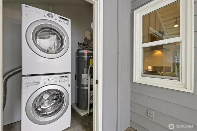 Laundry area in rear, out of sight out of mind convenience...