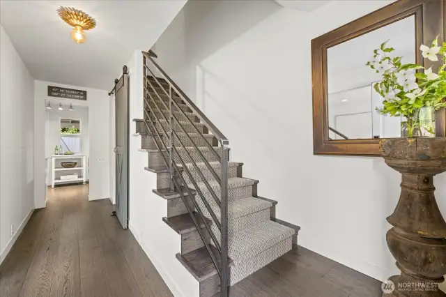 Stairway to sleeping areas...