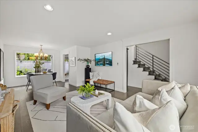 Living areas on main level...