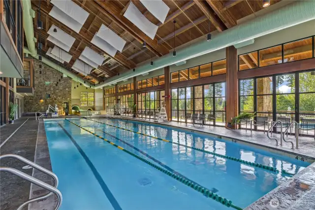 Year round there are heated indoor and outdoor pools, hot tubs and steam roomd in multiple location around the resort.