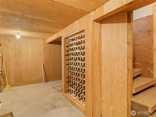 Wine cellar below the kichen area.