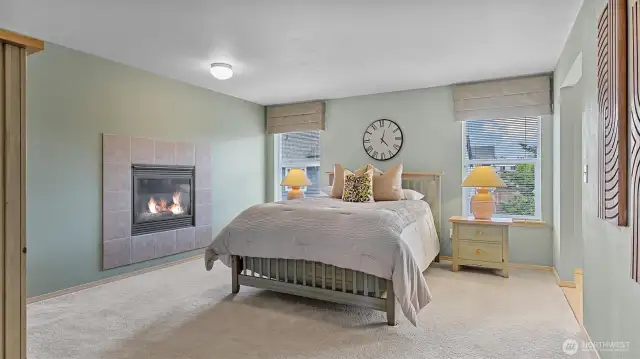 Primary Suite features a Gas Fireplace