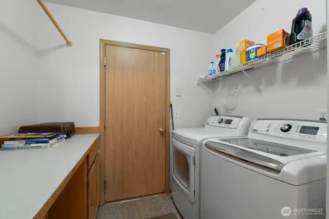 Laundry and entry to the garage.