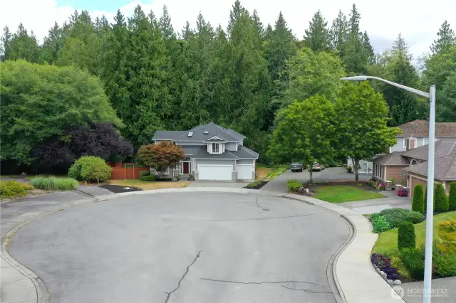 Ideally located at the end of a dead end and on a culdesac. Check out the overflow parking adjacent to the home!