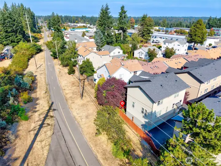 Interurban trail connects north Seattle to Lynnwood. Private gate allows for direct access from the property.