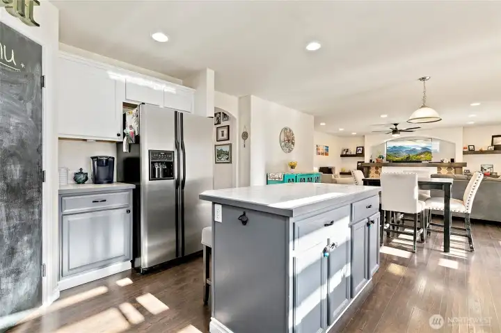 Kitchen with walk in pantry