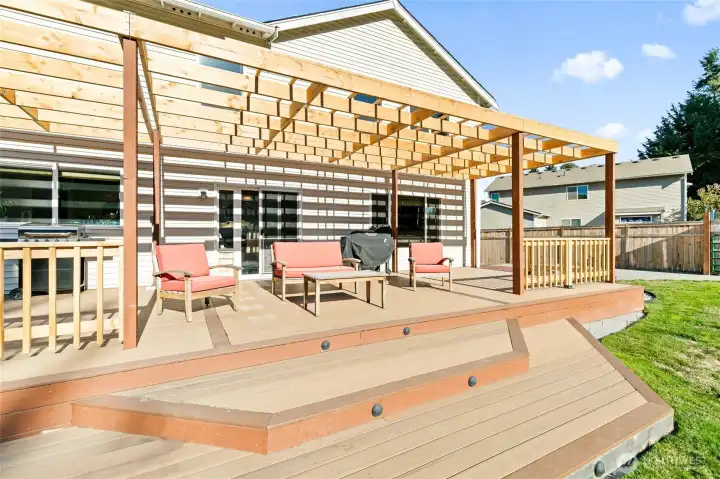 Large covered deck
