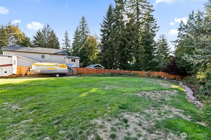 Fully fenced yard