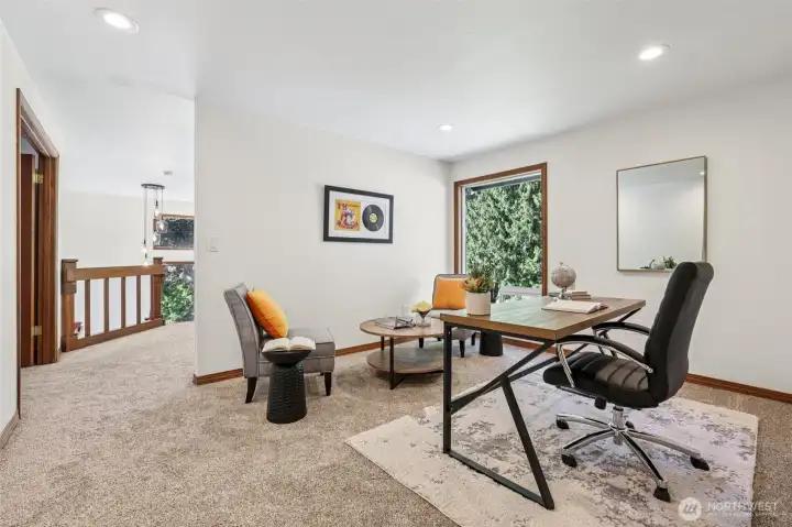 Upper level office nook