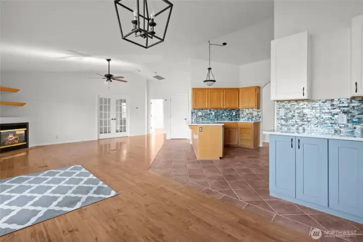 Great room view from dining area