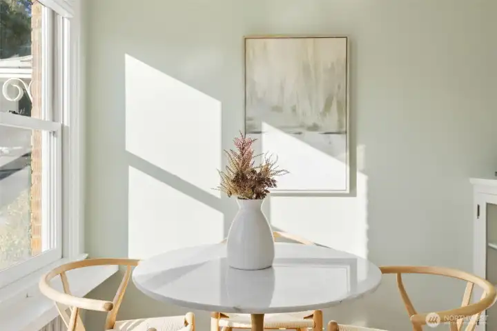 West facing windows let the light in.