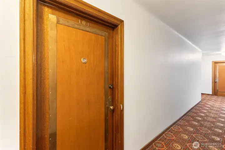 Down a quite hallway, this is an easy to reach and private part of the building.