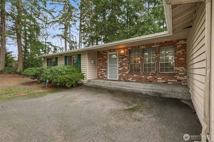 Charming brick porch