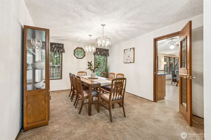 Dutch door to the right leads to the kitchen