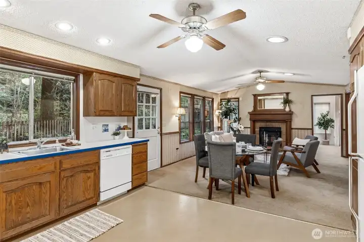 Open concept kitchen