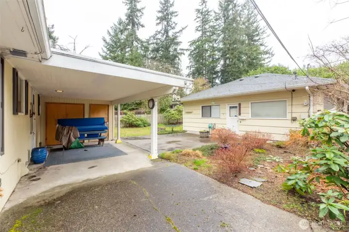 Covered back patio and ADU