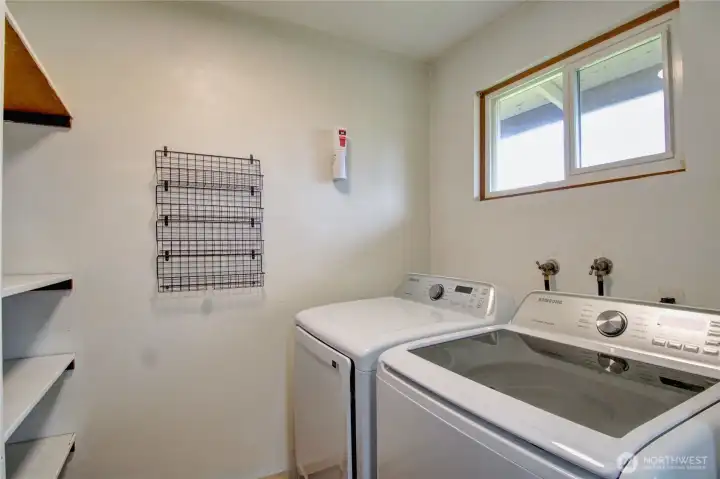 Newer washer and dryer, great pantry space.
