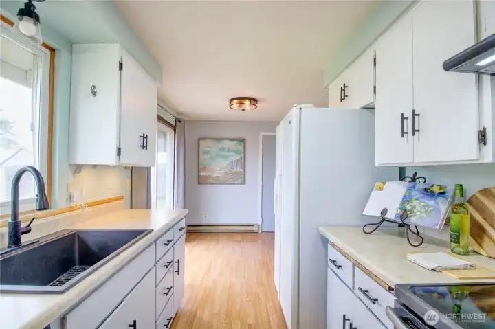 Kitchen with all appliances.