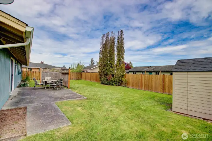 Backyard with great yard.