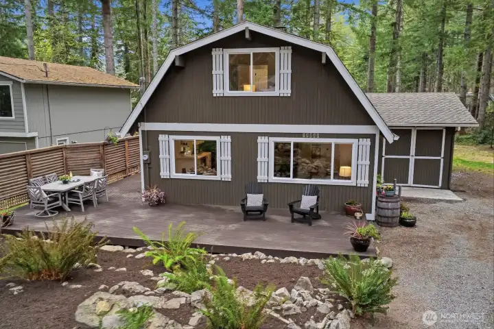 Situated at the end of a quiet cul-de-sac and on one of the larger lots in Wilderness Rim for added privacy and tranquility.