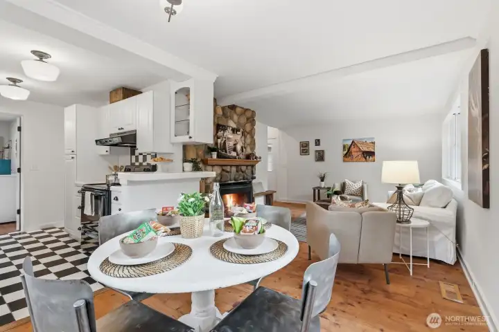 The main floor offers a seamless flow between living spaces, ideal for everyday living and entertaining.