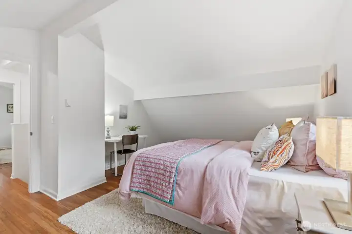 Upstairs bedrooms feature newly installed wall heaters for added comfort.