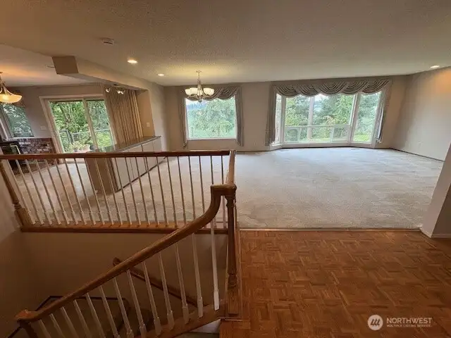 Living Dining with view of Mt. Rainier