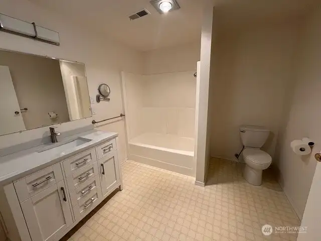 Lower level bath
