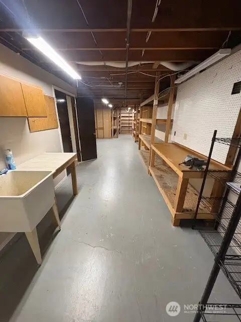 Enormous storage area on lower level