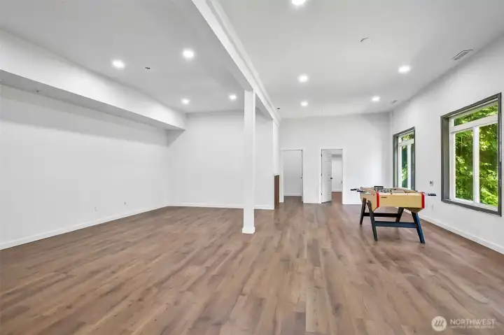 Lower level huge rec room