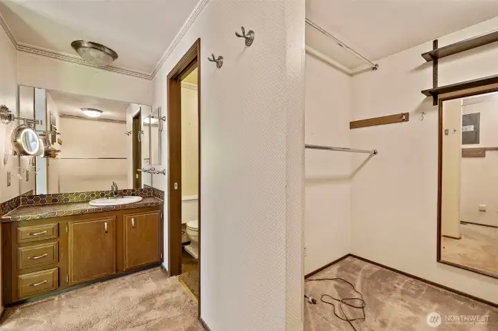 Primary bath and closet
