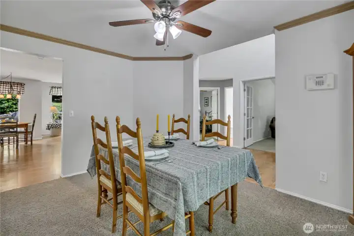 Large dining room (could be office or sitting area)