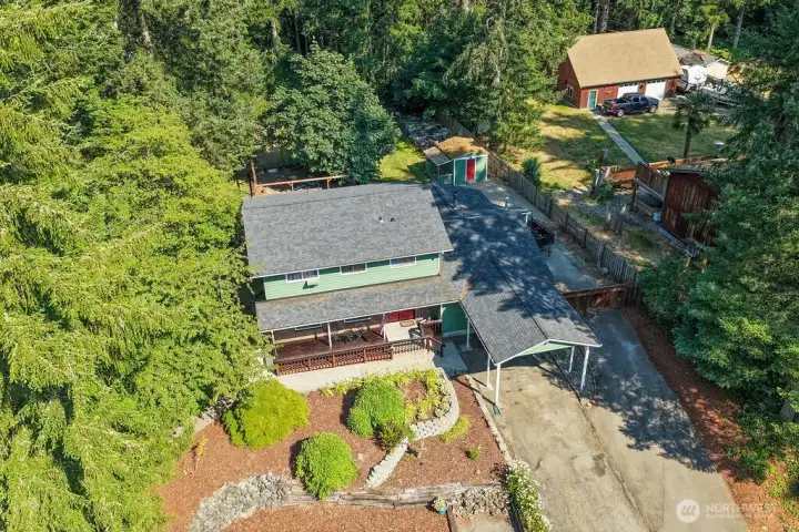 Drone shot of the house. Drone shot of the house.