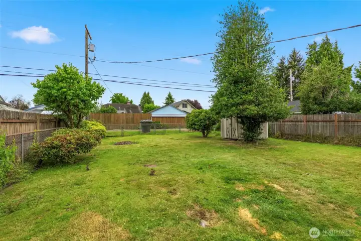 Backyard- Fenced Backyard- Fenced